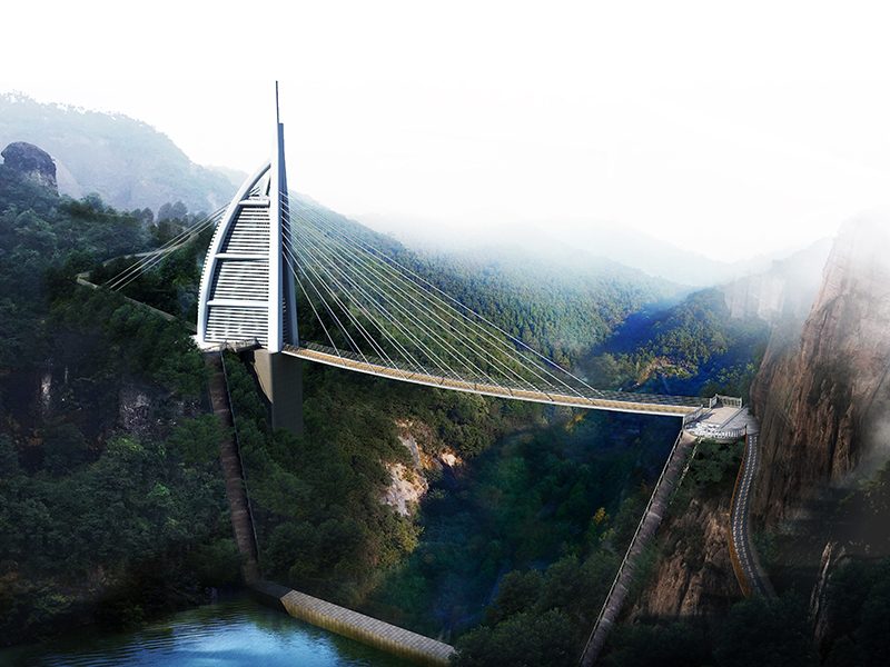 江西玻璃吊桥项目施工案例