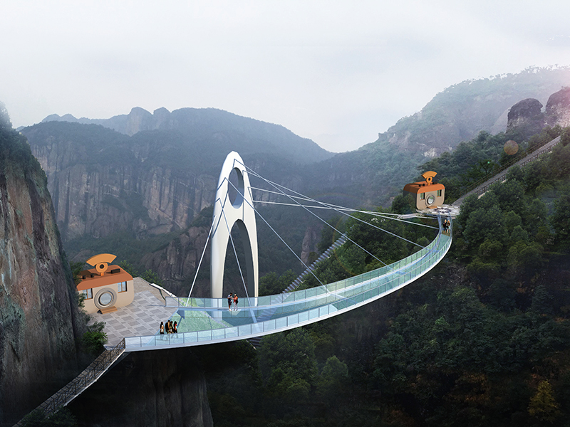贵州玻璃吊桥项目施工案例